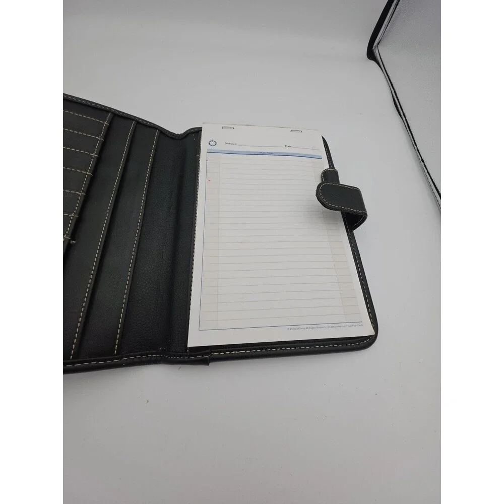 FranklinCovey Classic Size Black Portfolio Padfolio Organizer Notepad Holder